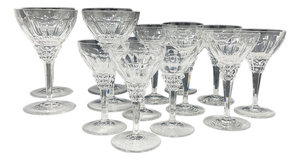 Crystal Glasses by Jan Eisenloeffel for N.V. Kristalunie Maastricht, 1920s, Set of 14