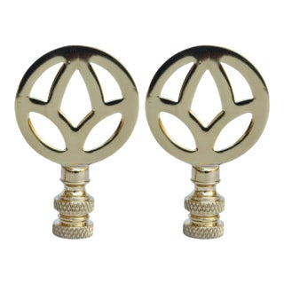 Brass Lamp Finials - a Pair For Sale