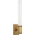 Chapman & Myers for Visual Comfort Signature Owen 14" Single Bath Light in Antique-Burnished Brass with White Glass For Sale