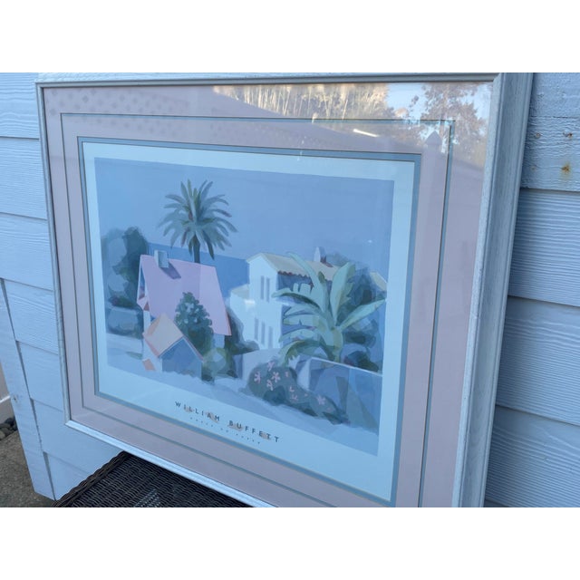 A serene, dreamy 1980s coastal scene titled from the "Works on Paper" collection by celebrated Southern California artist...