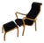 Vintage Torparen Chair in Oak with Ottoman, 1960s, Set of 2 For Sale