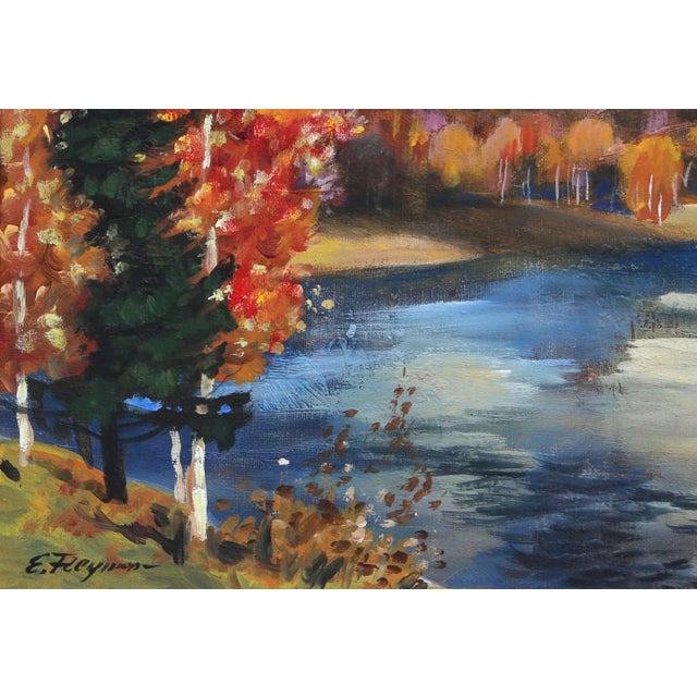 Autumn Lake, Erik Freyman Acrylic Painting For Sale - Image 4 of 5