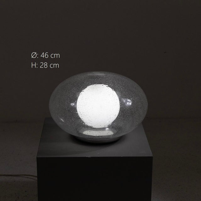 Table Lamp with Pulegoso Glass, 1960s For Sale - Image 4 of 10