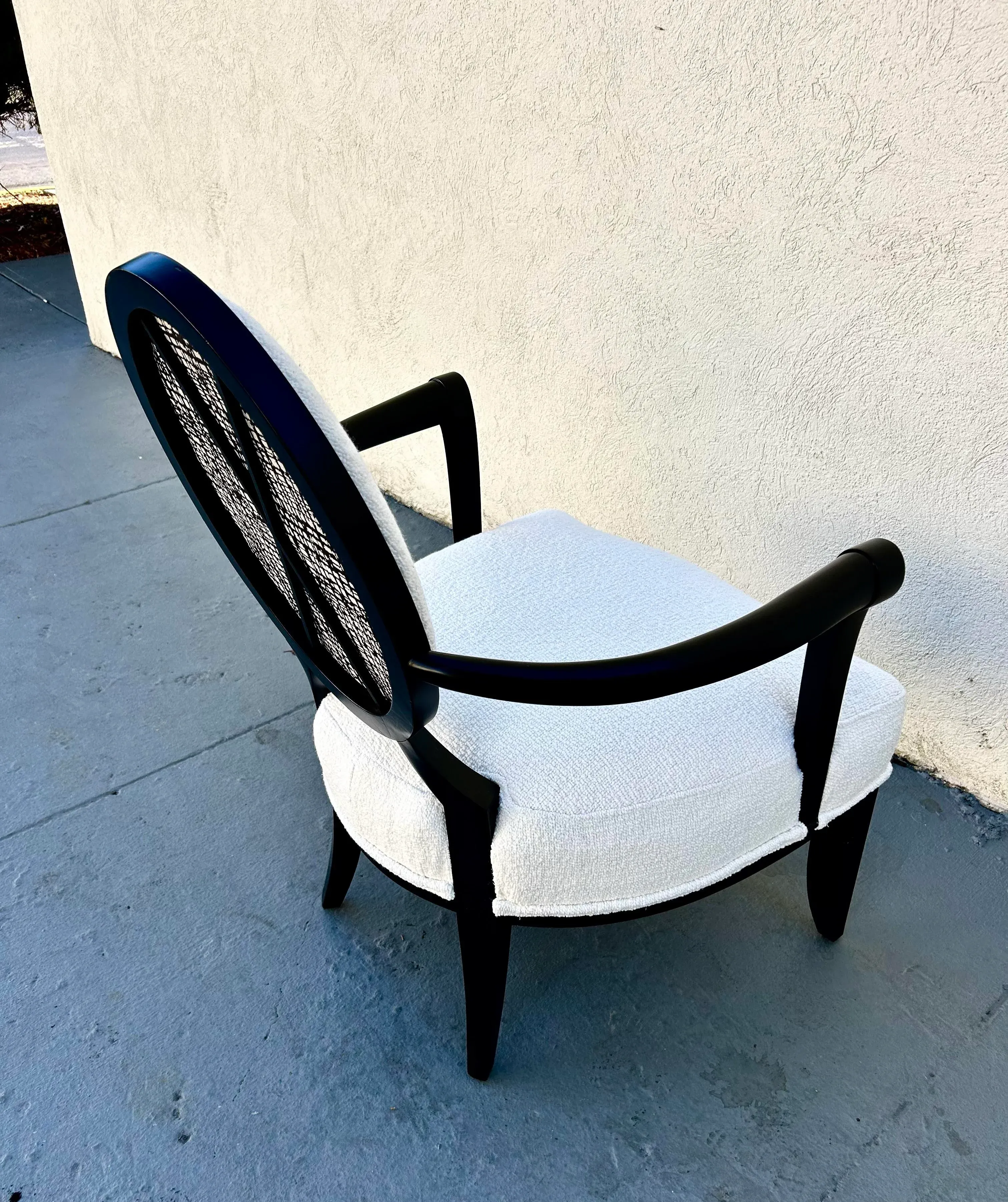 Barbara Barry for Baker Oval X Back Lounge Chair | Chairish
