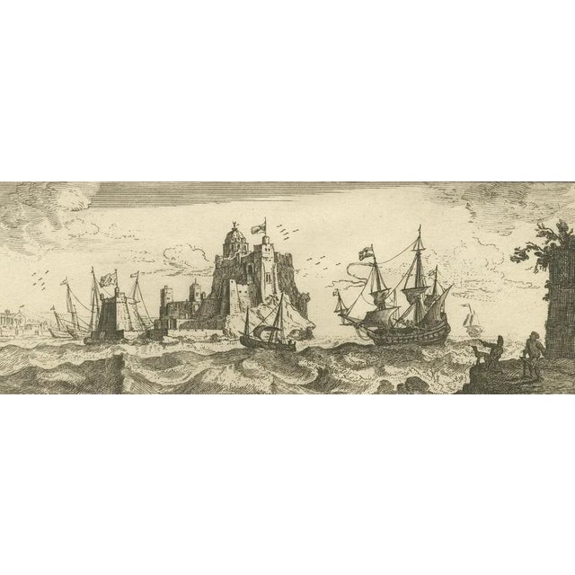 Peeters, View of Bartanico in the Aegean Archipelago with Fortifications and Ships, 1680, Print For Sale - Image 6 of 7