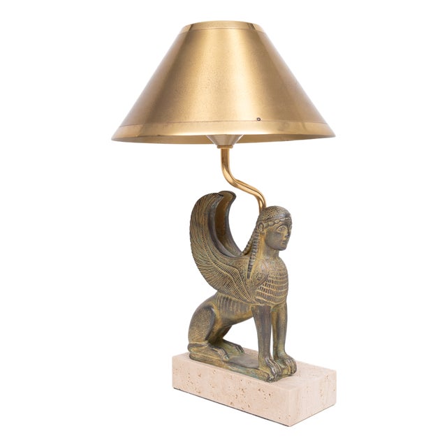 Sphinx Table Lamp from Maison Le Dauphin, France, 1970s For Sale