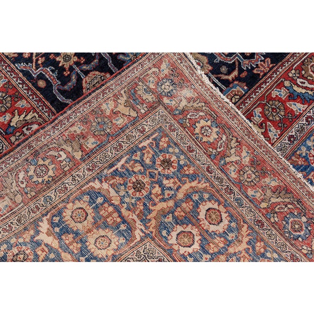Fine Antique Persian Feraghan Botanic Hand Knotted Wool Rug For Sale - Image 9 of 9