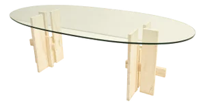 Travertine Dining Table by Willy Ballez, 1970s