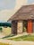 Wood Mid-Century American Oil Painting of Red Barn & Silo, Signed W. Grimshaw For Sale - Image 7 of 14