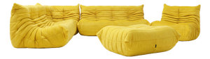 Togo Sofa in Yellow Microfiber by Michel Ducaroy for Ligne Roset, Set of 5