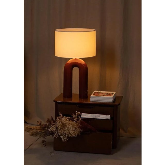 Not Yet Made - Made To Order Iron Ceramic Arko Table Lamp by Simone & Marcel For Sale - Image 5 of 6