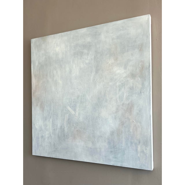 Wood Vintage Boho Original Abstract Oil Painting on Canvas For Sale - Image 7 of 11