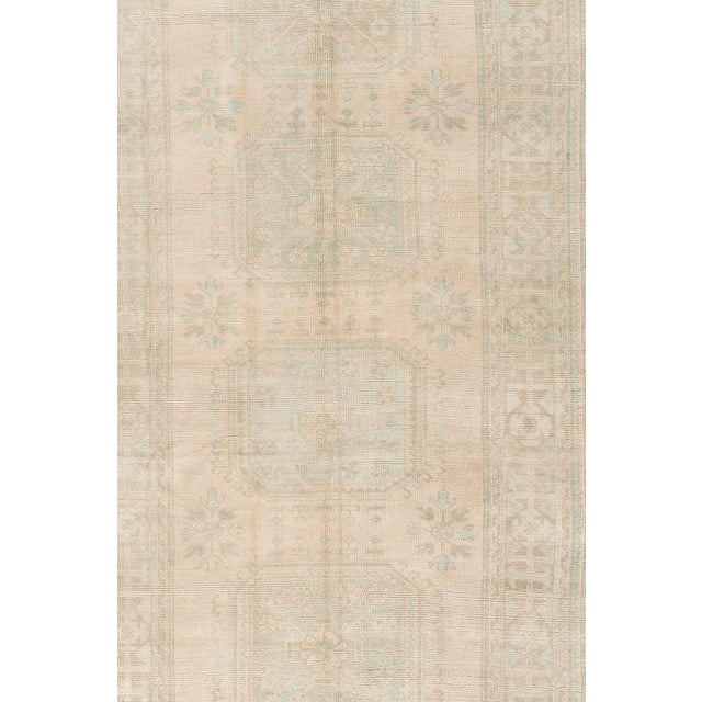 Turkish Vintage Circa 1940 Subdued Turkish Oushak Runner 4ft 7in X 11ft 3in For Sale - Image 3 of 9