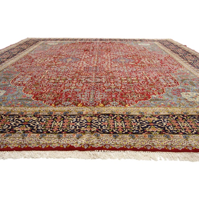 Traditional Vintage Persian Kerman Rug, 13'00 X 16'10 For Sale - Image 3 of 8
