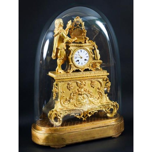 Rococo Antique 19th Century French Sevres Ormolu Mantel Clock from Leroy Paris For Sale - Image 3 of 18