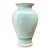 Vintage Celadon Floral Relief Ceramic Vase For Sale