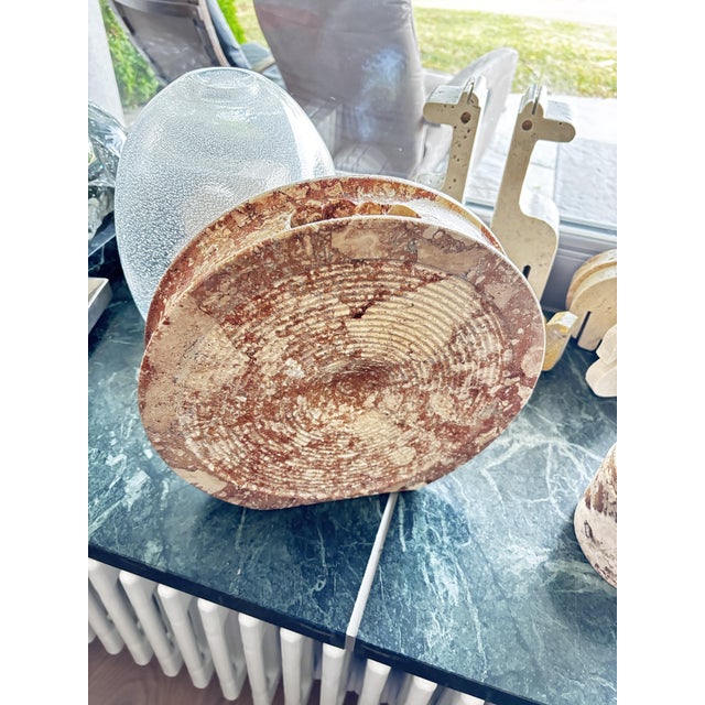 1970s Large Rapolano Travertine Vase from Cerri, Italy, 1970 For Sale - Image 5 of 10