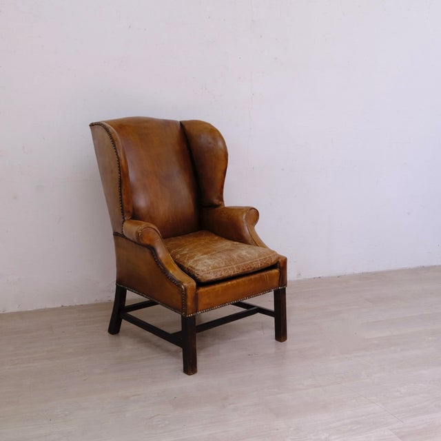Victorian English Bergere Leather Armchair For Sale - Image 12 of 18