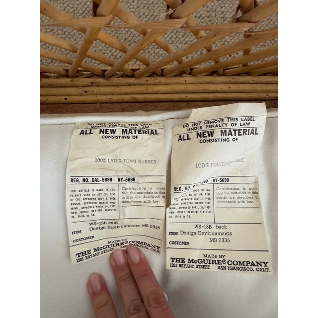 McGuire Company Wicker Rattan Couch, 1970s For Sale - Image 10 of 10