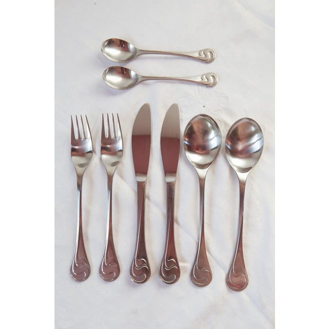 Asimmetria Cutlery by Bjorn Wiinblad for Rosenthal, 1970s, Set of 8 For Sale - Image 3 of 10