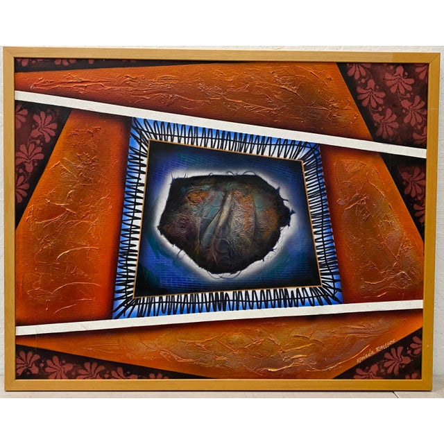 Moises Ramos Mixed Media Abstract Painting 20th Century For Sale - Image 12 of 12