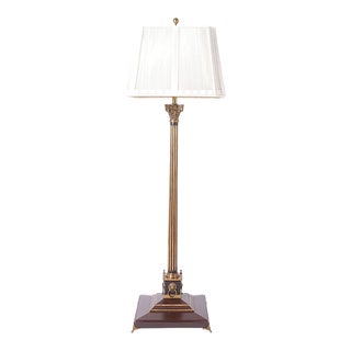 French Empire Style Floor Lamp With Gilt Brass Hardware by Maitland-Smith For Sale