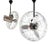 1940s Industrial Chrome Air Castle Airplane Design Circulator Fans Restored - a Pair For Sale