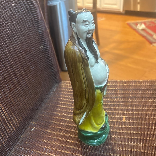 Asian Style Antique Chinese Figure of Immortal Circa 1890-1920 For Sale - Image 4 of 5