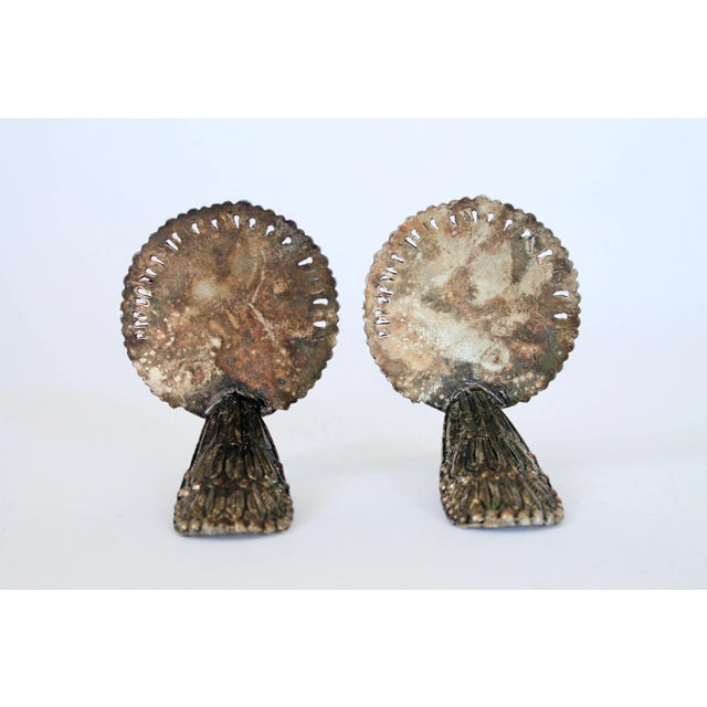 Metal Vintage Pair of Peacock Figurines For Sale - Image 7 of 11