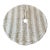 Luxe Faux Lynx Fur Christmas Tree Skirts in White, Antique White & Taupe For Sale