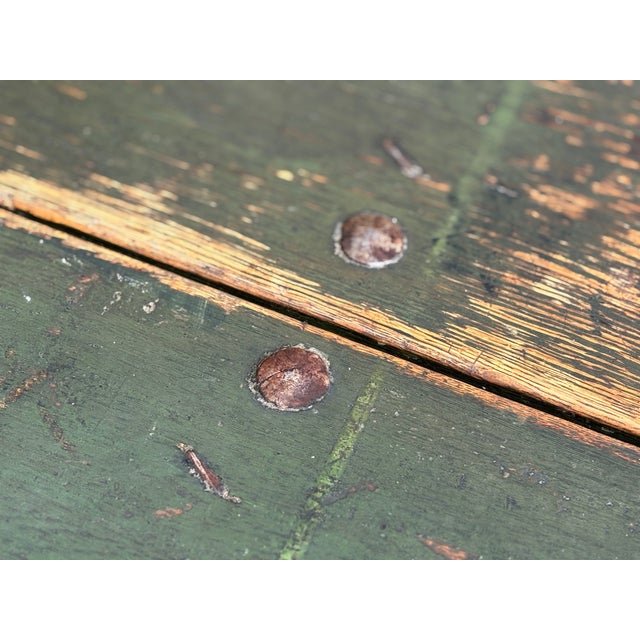 Wood 19th Century Swedish Green Painted Drop-Leaf Dining Table, 1820 For Sale - Image 7 of 15