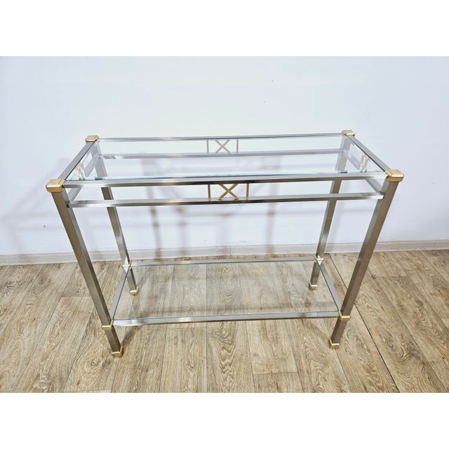 Metal Hollywood Regency Console Table For Sale - Image 7 of 16
