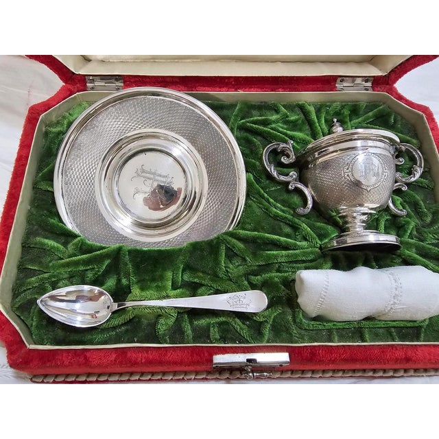 19th Century Silver Baptismal Set, 1890, Set of 5 For Sale - Image 6 of 18