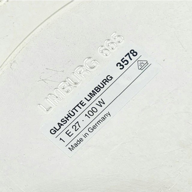 Mid Century Geometric Glass Flush Mount or Wall Light/Sconce From Limburg, Germany, 1970s For Sale - Image 11 of 11