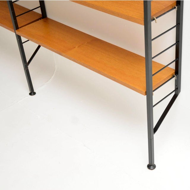 Vintage Teak Ladderax Bookcase Shelving from Staples Cricklewood, 1960s For Sale - Image 9 of 11