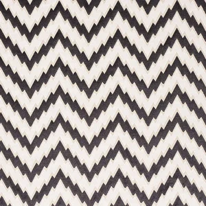 Schumacher Florentine Chevron Velvet Fabric in Black