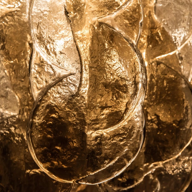 Large Citrus Swirl Smoked Glass Light Fixtures from Kalmar, 1969, Set of 4 For Sale - Image 9 of 18