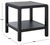 Contemporary Omara 1 Shelf Side Table in Black For Sale - Image 3 of 8
