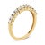 Haus of Brilliance 14K Yellow Gold Plated .925 Sterling Silver 1/2 cttw Shared Prong Set Brilliant Round-Cut Diamond 11 Stone Band Ring - Size 7 For Sale - Image 4 of 6