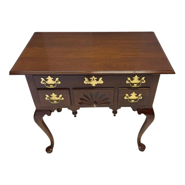 Queen Anne 20th-C. Queen Anne Style Carved Mahogany Low Boy / Chest by Councill Craftsman For Sale - Image 3 of 5