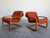 Orange 1970s Mid Century Westnofa Norway Cantilevered Bentwood and Orange Wool Lounge Chair Pair For Sale - Image 8 of 12