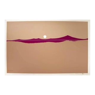 Richard Kozlow Thin Landscape Signed Modernist Serigraph Ap Unframed 1980s For Sale