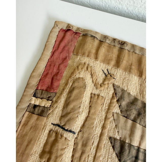Tan 1920s Egyptian Revival Khayamiya Textile Wall Hanging For Sale - Image 8 of 16