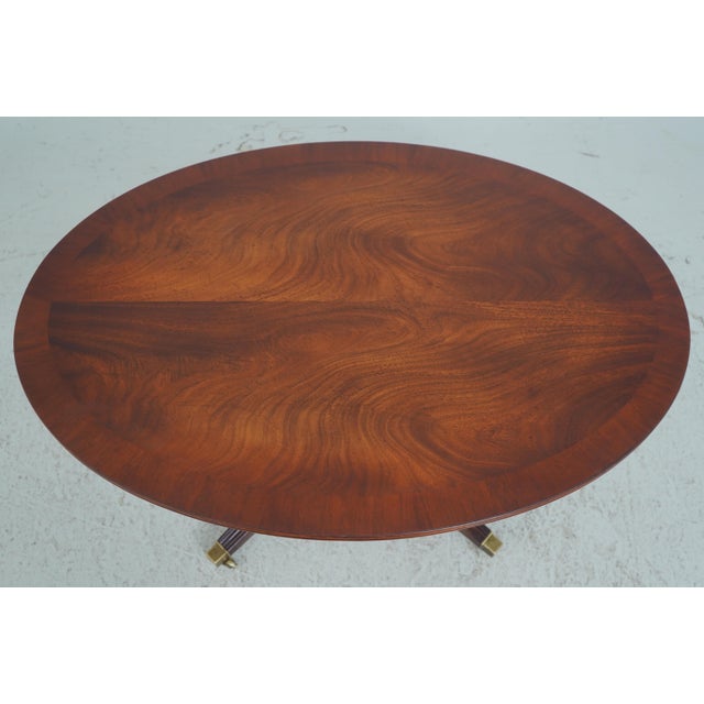 Elliptical Adjustable Height Breakfront Coffee Table For Sale - Image 4 of 14