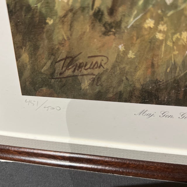 1999 Original Print Signed Numbered by Dale Gallon Framed Titled Expecting a Battle For Sale In Washington DC - Image 6 of 12