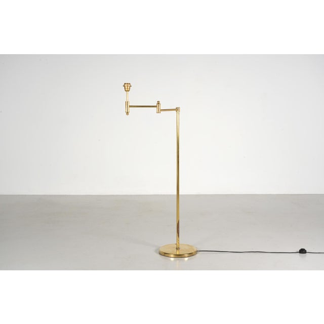Reading Floor Lamp in Brass, 1980s For Sale - Image 6 of 8