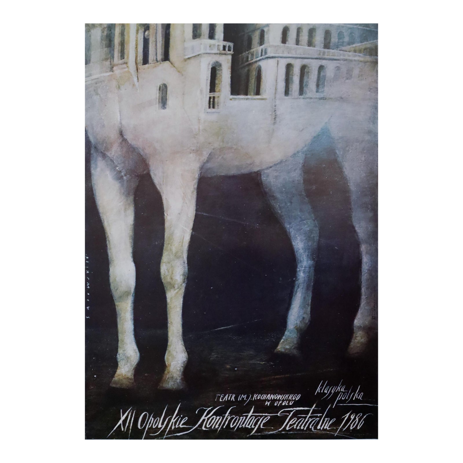 1986 Polish Theatre Poster Xii Opolskie Konfrontacje Teatralne 12th