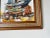 Vintage Boat in Harbor Oil Painting, Signed For Sale - Image 9 of 12