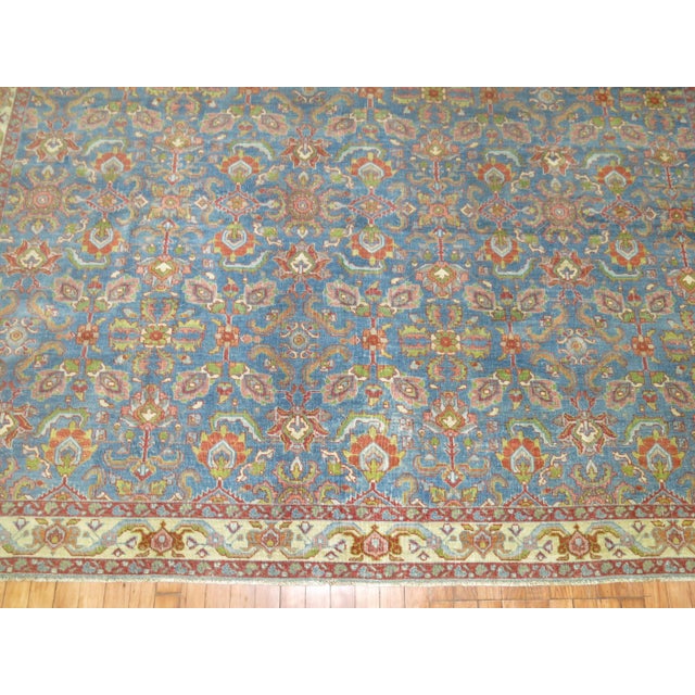 Zabihi Collection Blue Antique Persian Tabriz Rug - 8' x 12'5" For Sale - Image 12 of 12