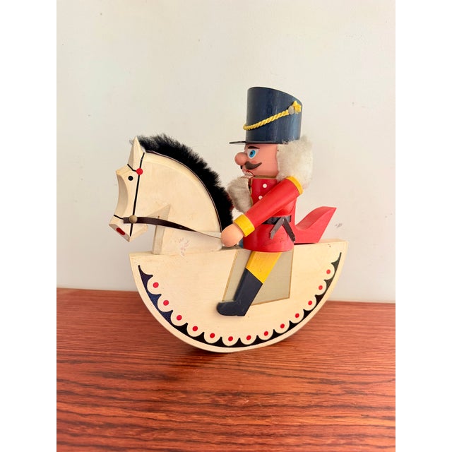 German Nutcracker with Rocking Horse, 1970s For Sale - Image 11 of 11